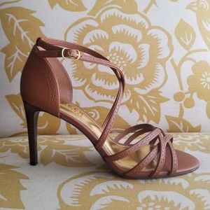Ralph Lauren strappy leather high heel sandals